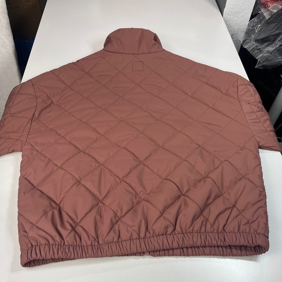 Vuori Echo Insulated Bomber Jacket Womens Terracotta Quilted Puffer sz M/L *Read - Picture 7 of 16